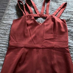 Express maroon jumpsuit